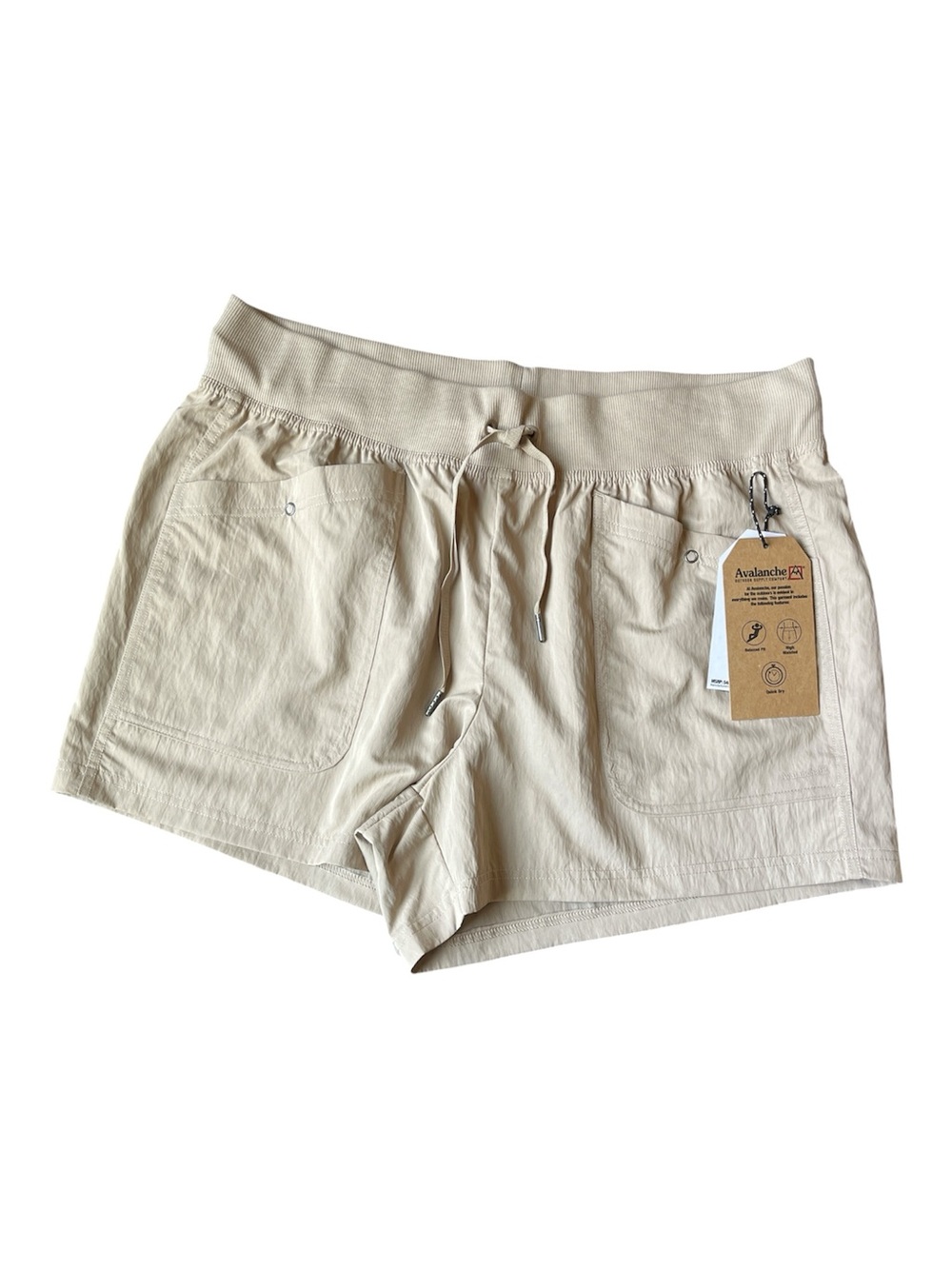 NWT Avalanche Outdoor Supply Co. Hiking Utility Shorts L Tan Beige